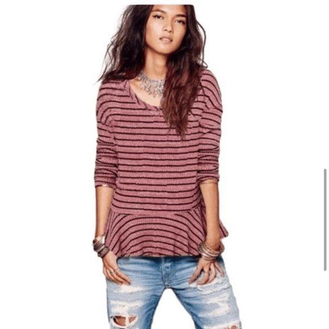 WE THE FREE PEOPLE Womens Waffle Knit Thermal Long Sleeve Shirt S