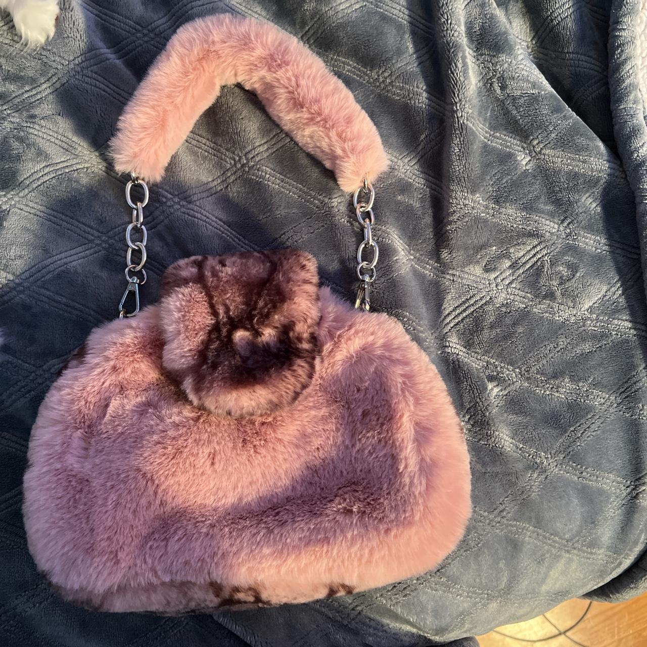 Topshop pink fluffy on sale bag