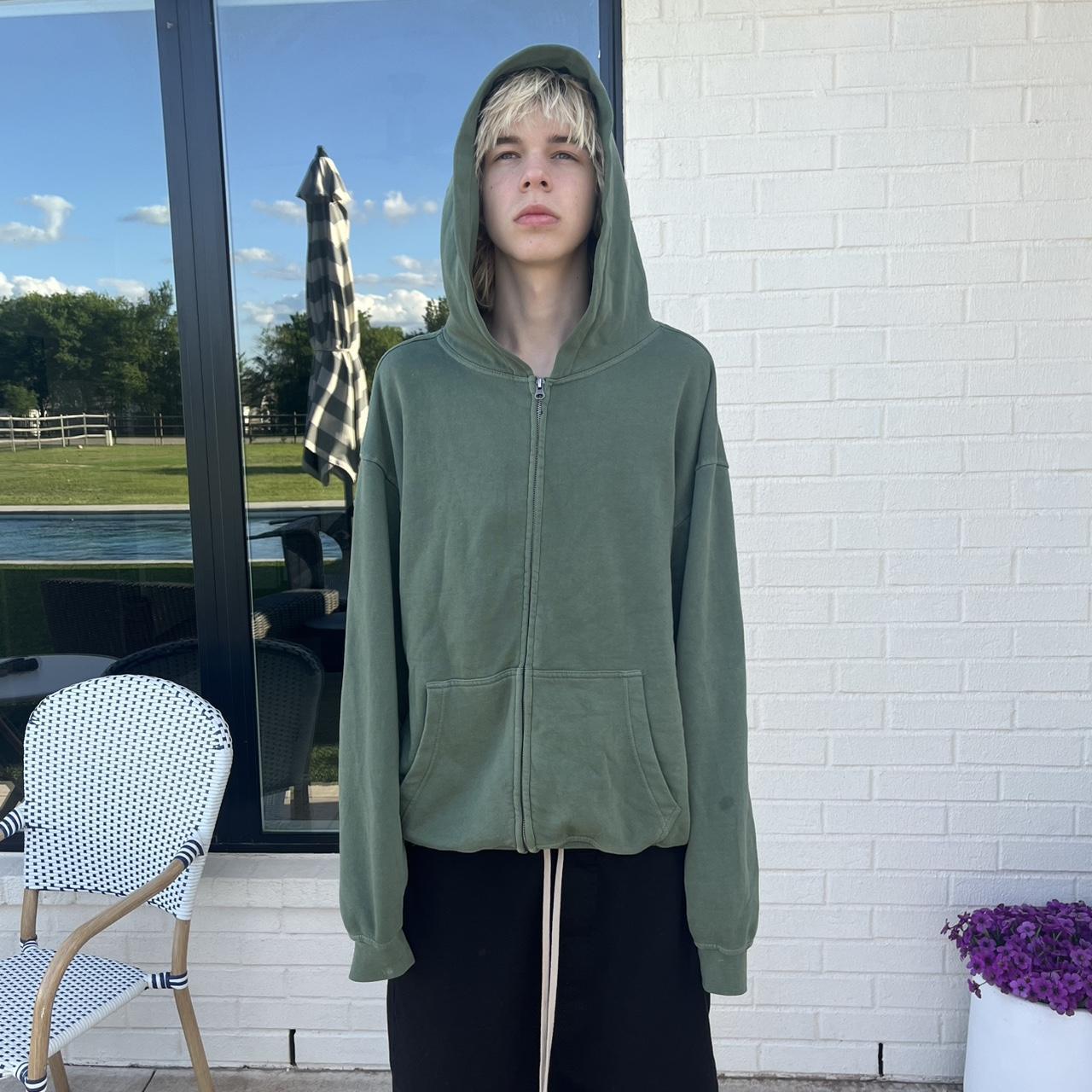 PacSun Men's Jacket - Green - M – Size medium oversized green zip 6ft 120lbs …