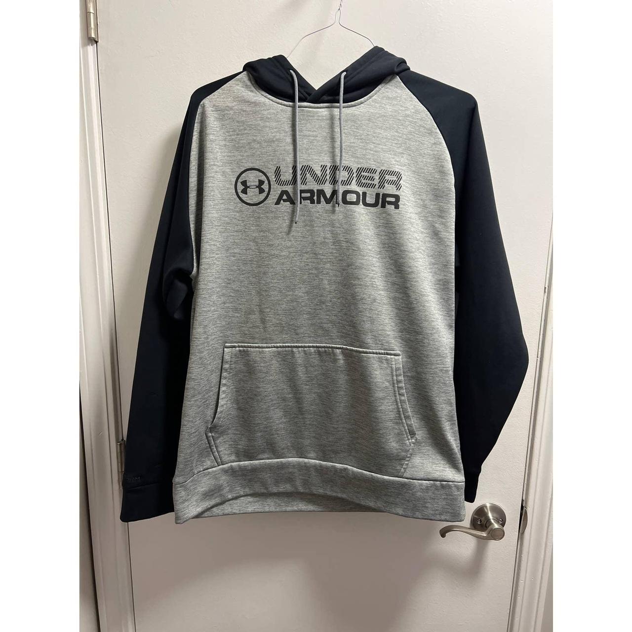 Under armour fleece stacked on sale hoodie