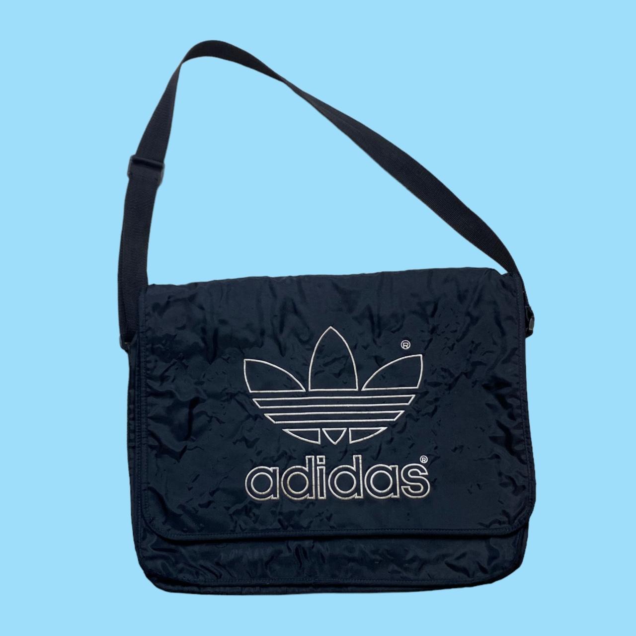 Y2K Adidas Messenger Bag Black messenger/satchel... - Depop