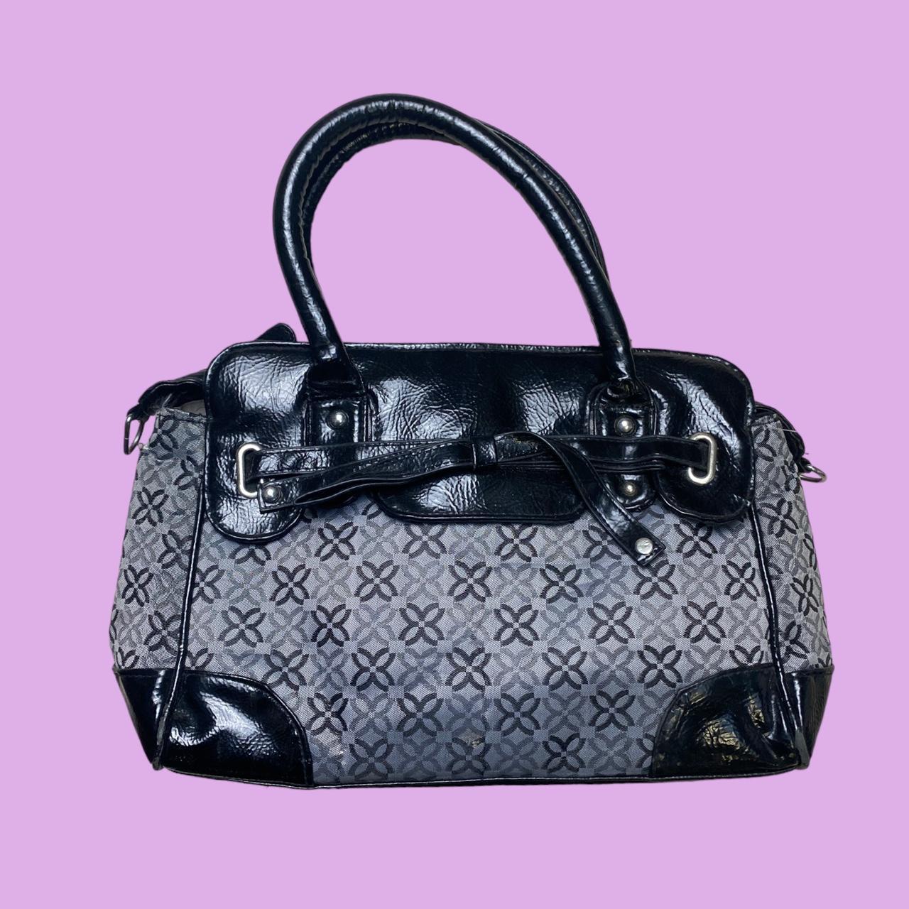 Y2K Grey Black Shoulder Bag Cute handbag in grey... Depop