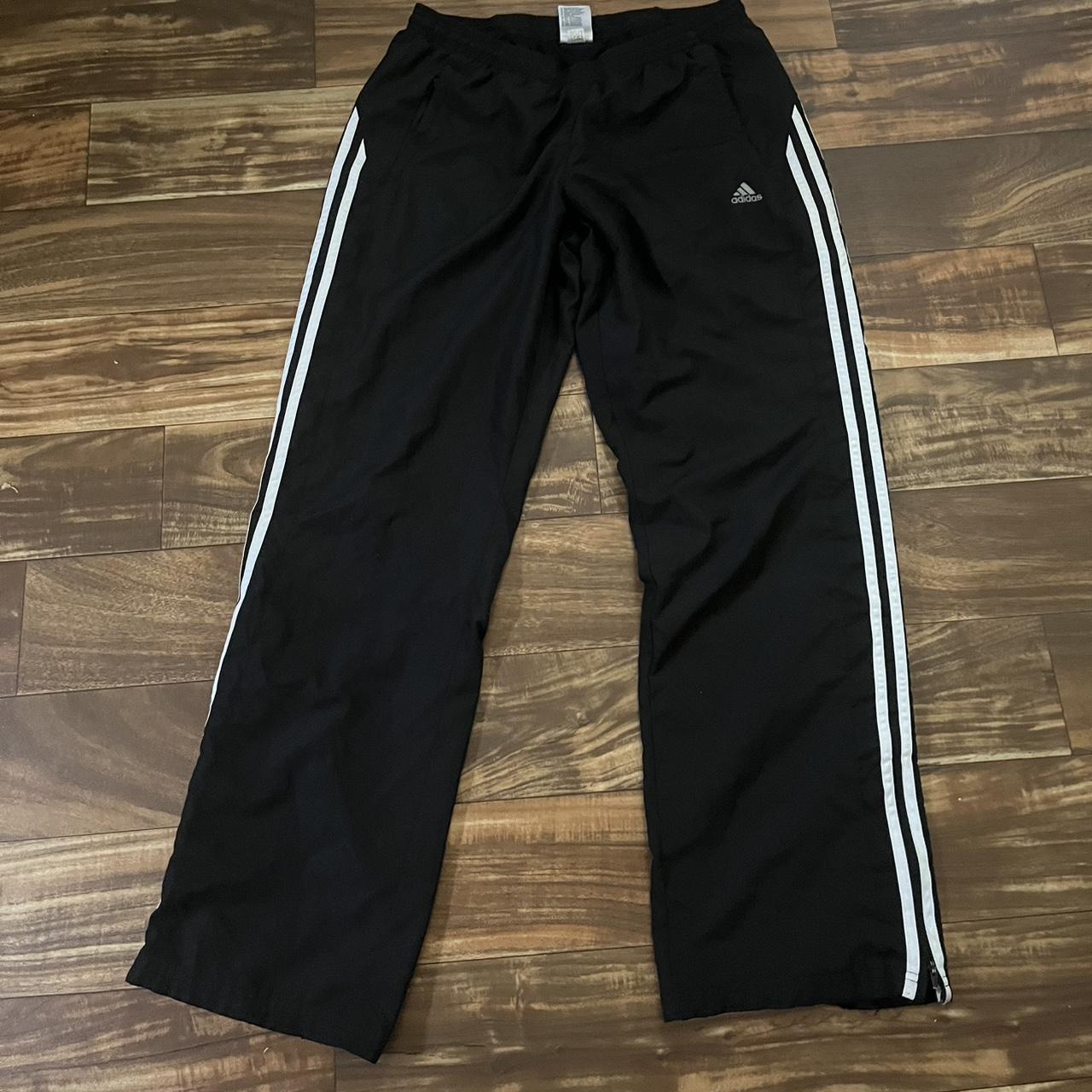 Adidas pants with zipper on bottom sale