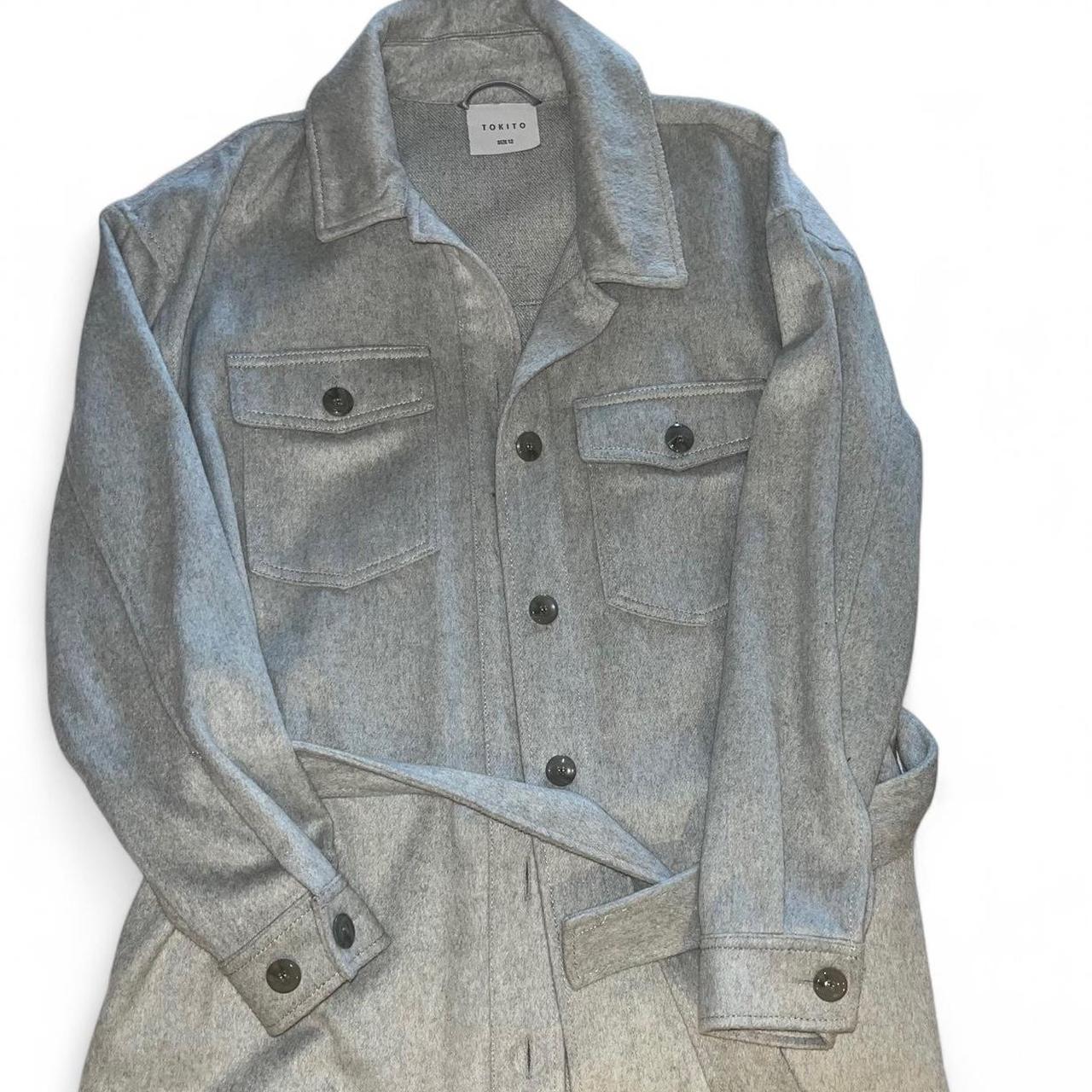 Tokito oversized crop trench In light Depop