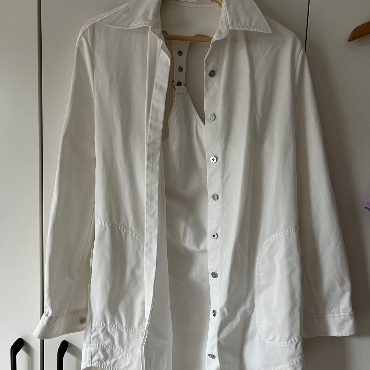 Dion Lee white shirt dress. Size small. Would fit most. - Depop
