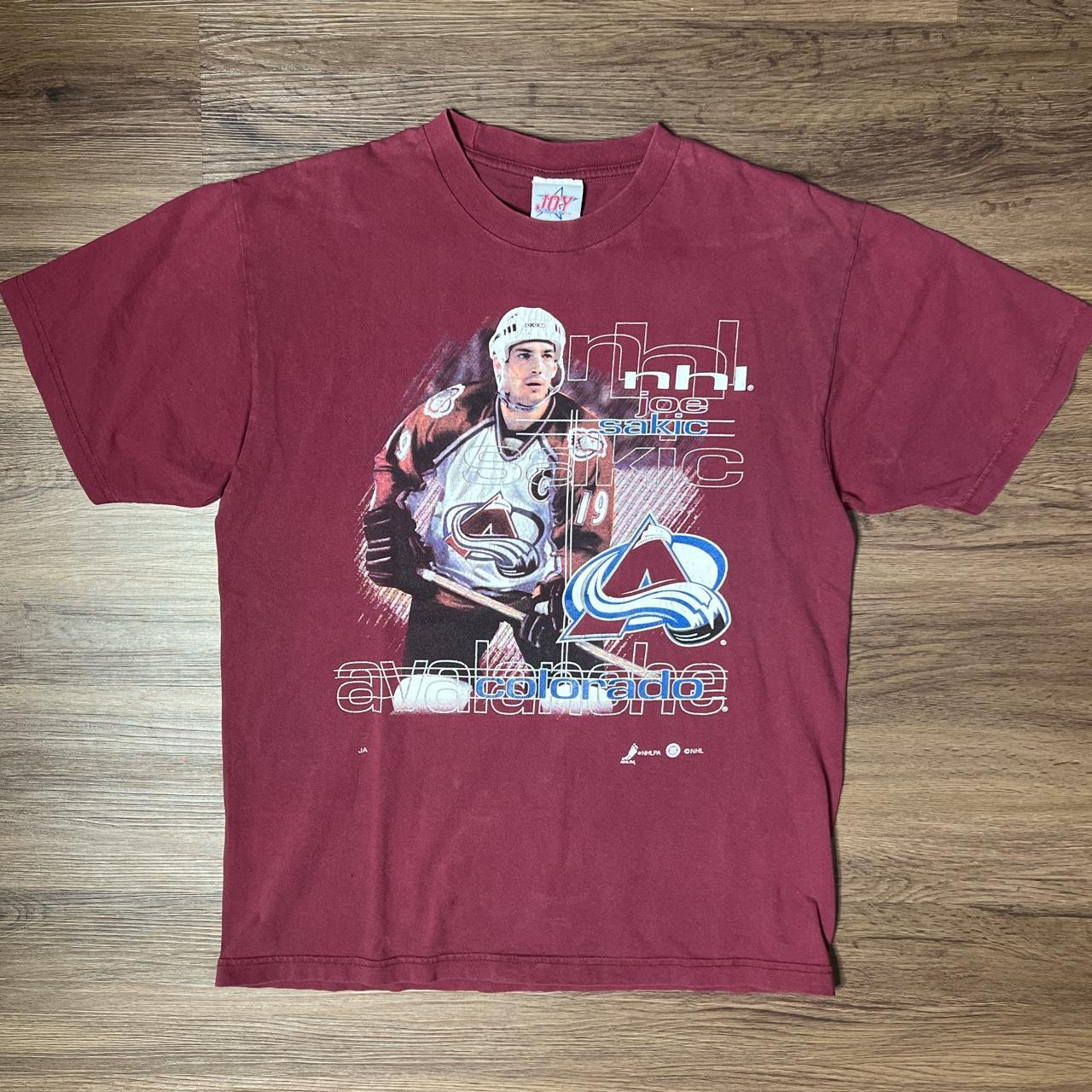 90's Joe Sakic Colorado Avalanche Pro Player T-shirt - Trends Bedding