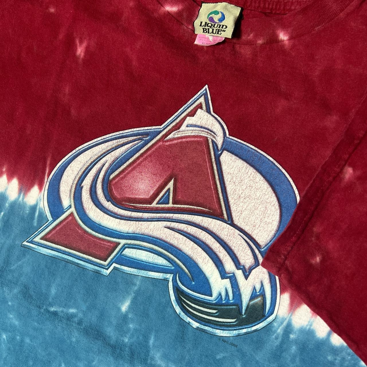 Vintage 2002 Colorado Avalanche NHL Liquid Blue T