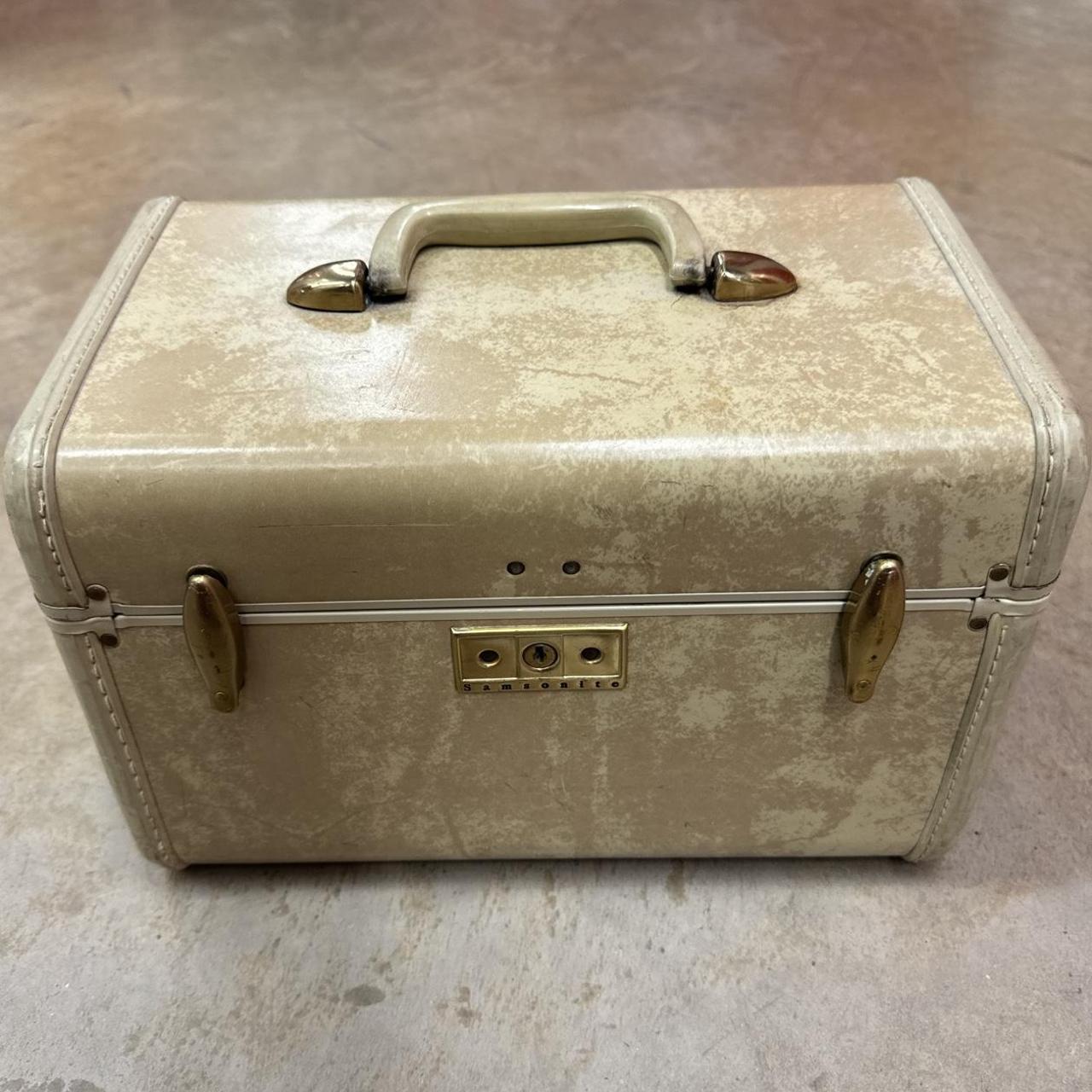 Sale Vintage 1950's Samsonite beige makeup case