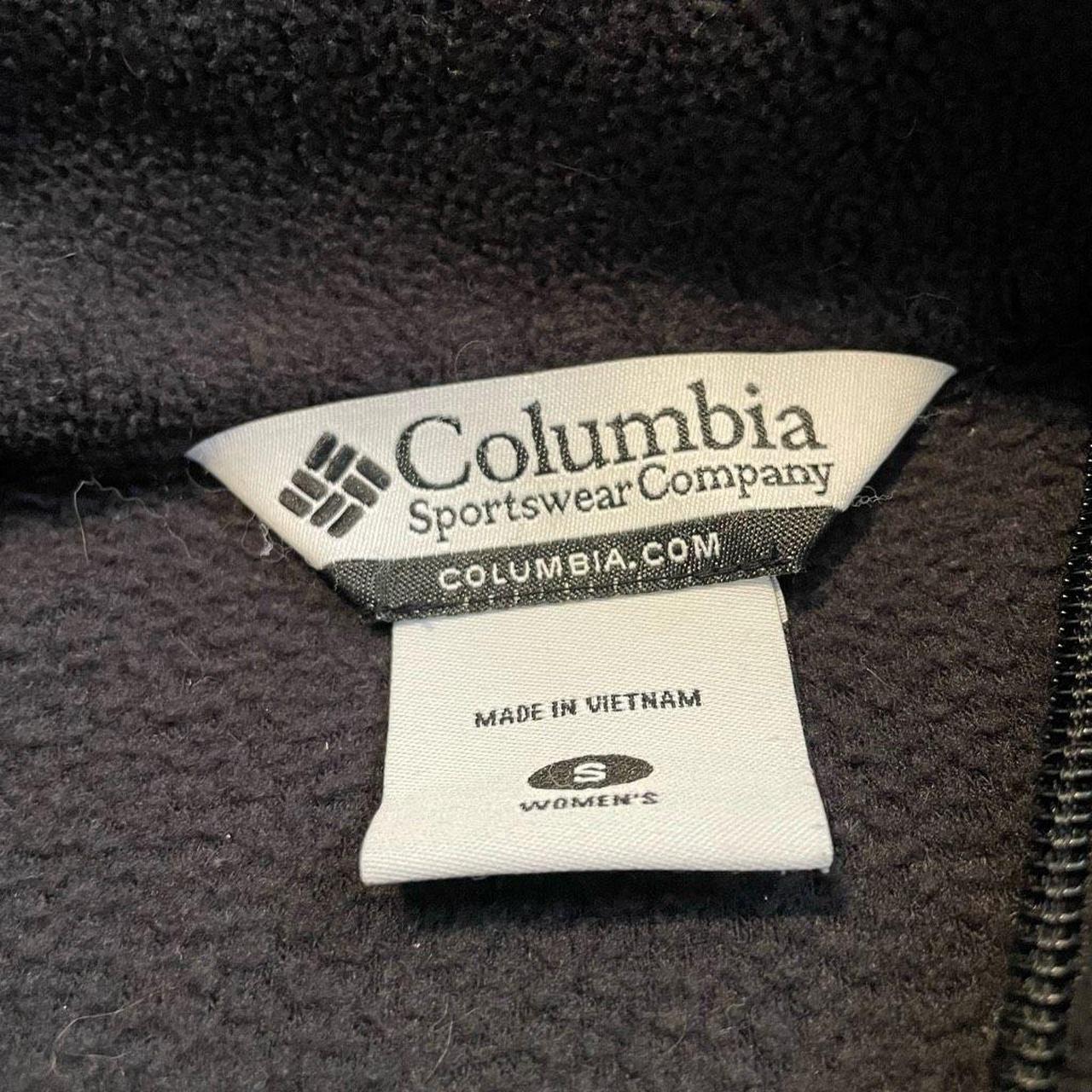 Columbia Fleece Zip Up Jacket Small Logo Grey High - Depop