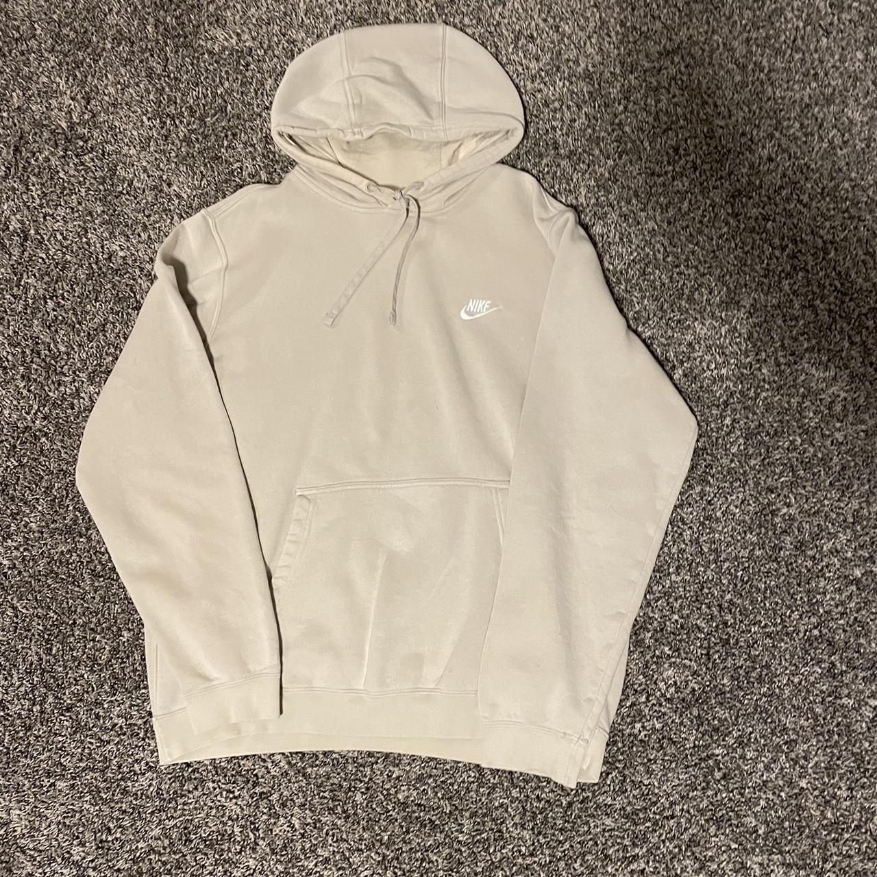 mens cream nike hoodie