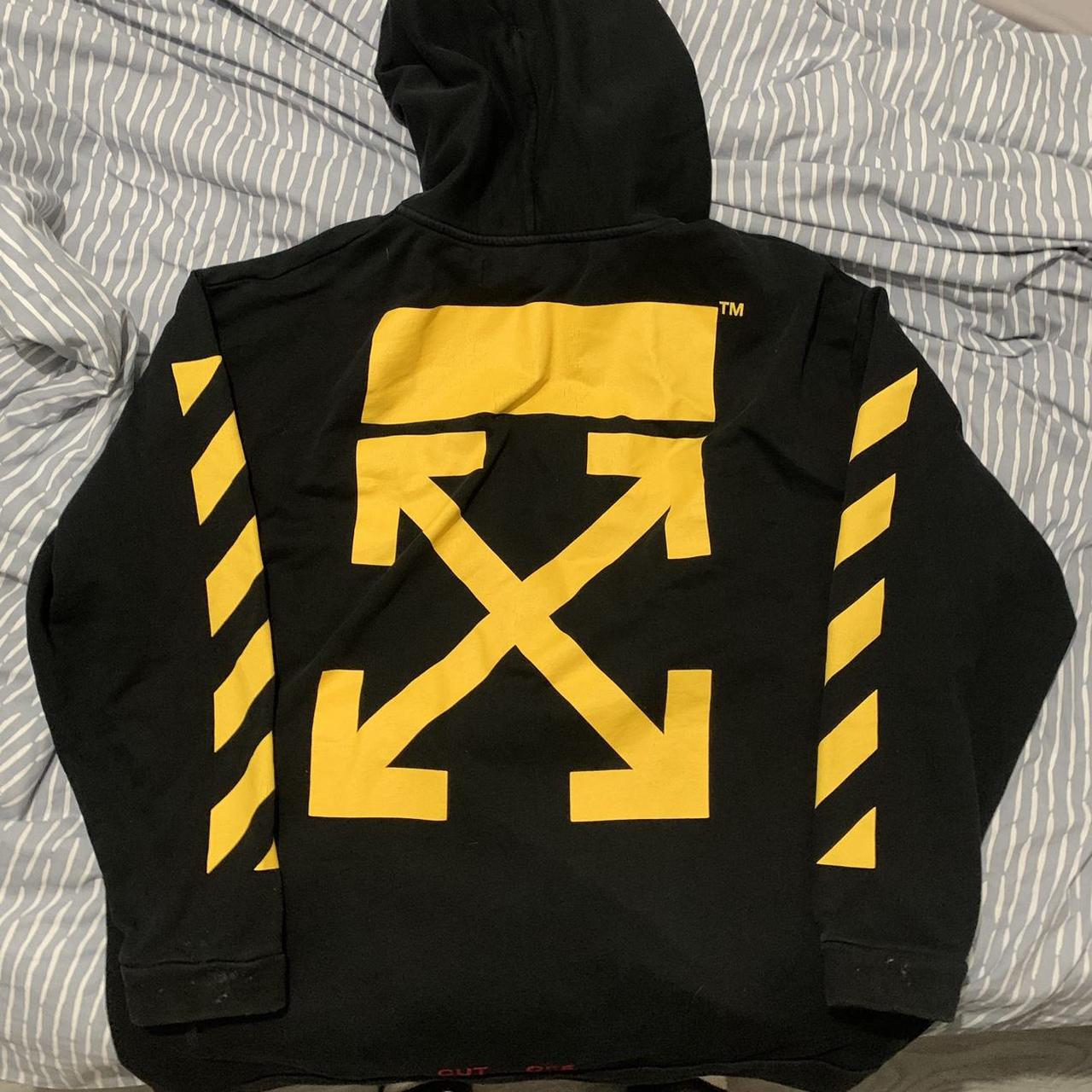 Off white cut 2025 off hoodie yellow