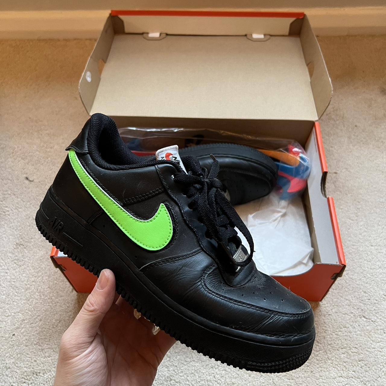 Air Force 1 swoosh pack I’m black UK6 Very rare... - Depop