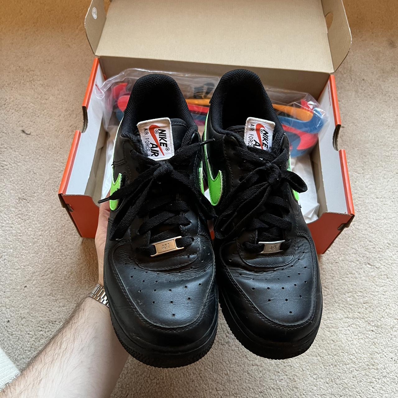 air force 1 swoosh pack black