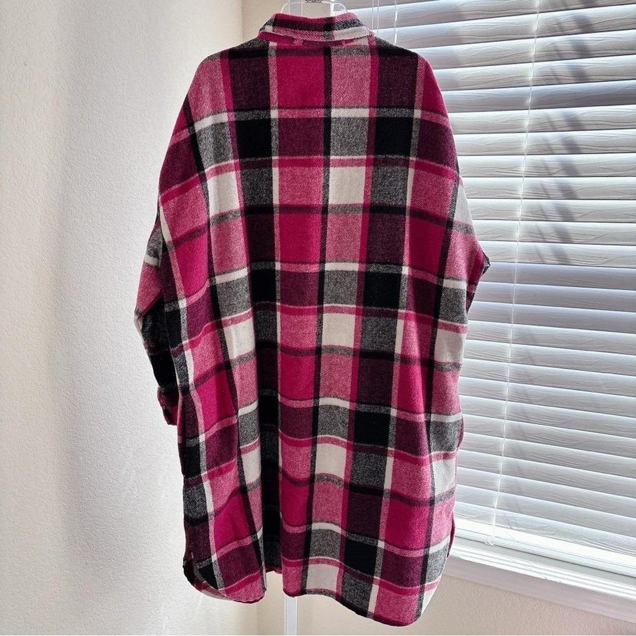 Source Unknown Women's Shacket Jacket - Red/White… - image 4