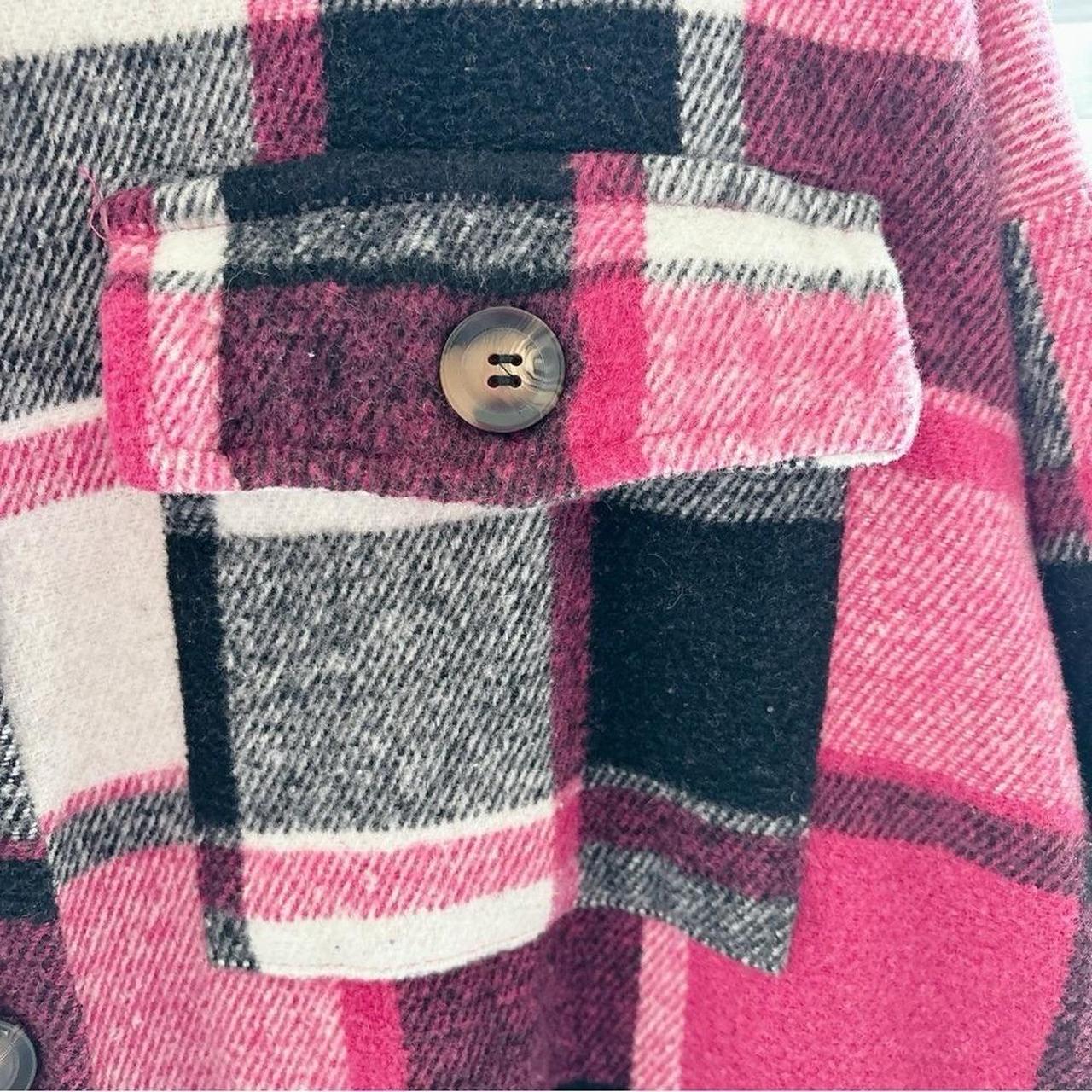 Source Unknown Women's Shacket Jacket - Red/White… - image 7