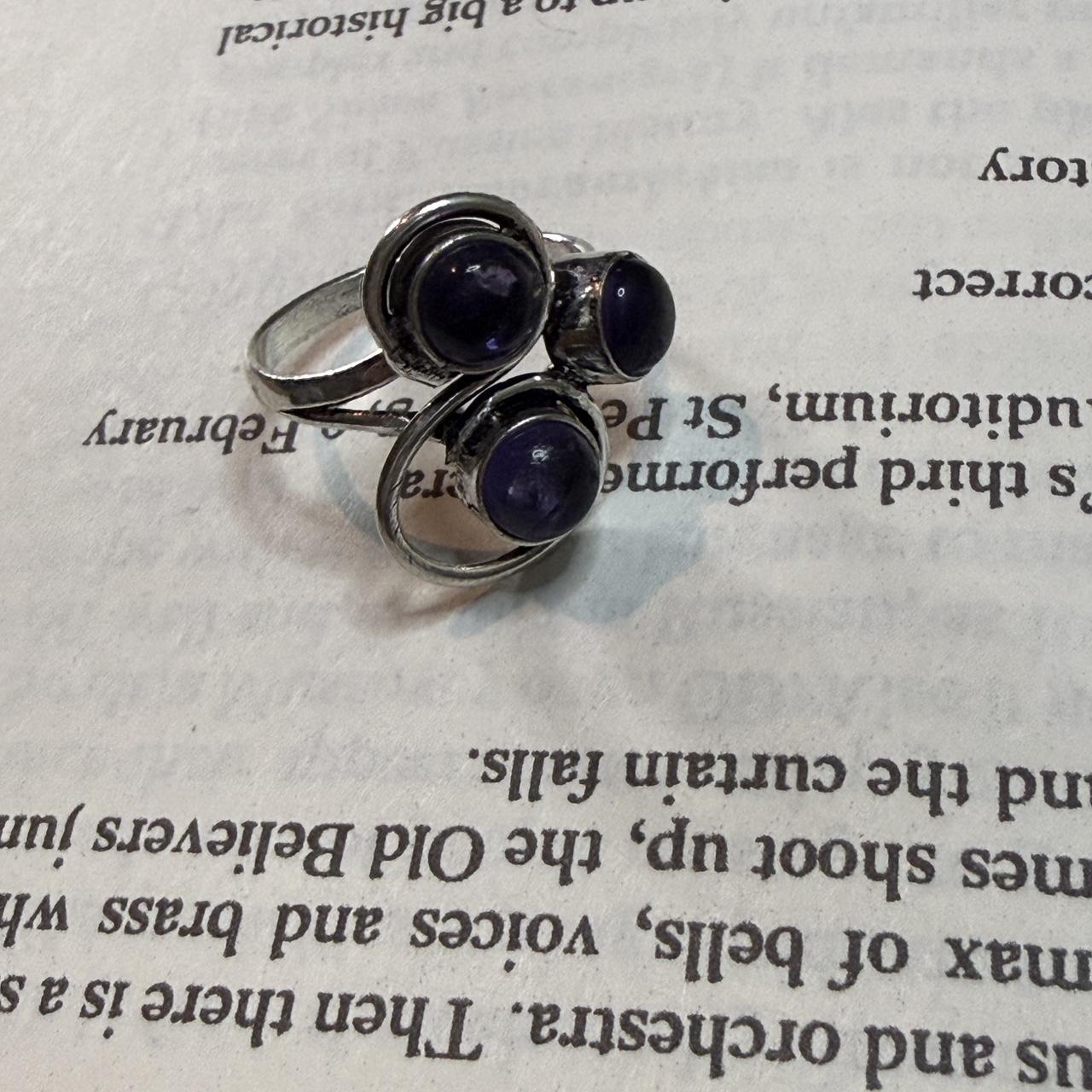 Women's Ring - Silver/Multi – Unique gemstone rin… - image 2