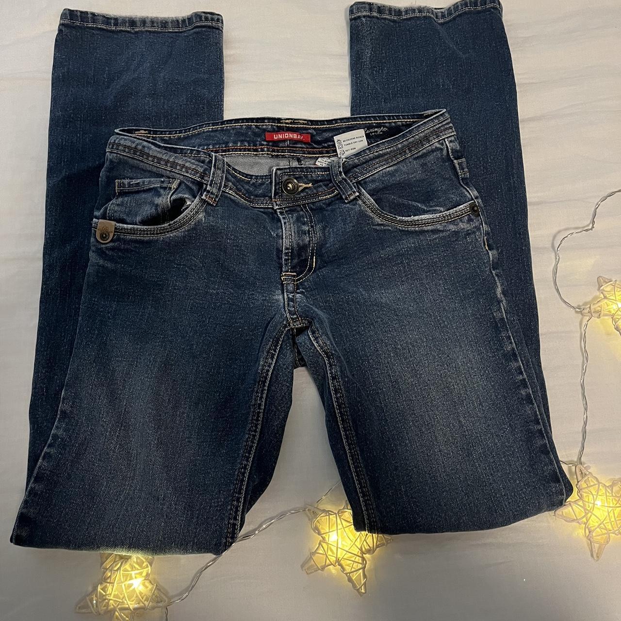 Union Bay Women's Blue and Gold Jeans Depop