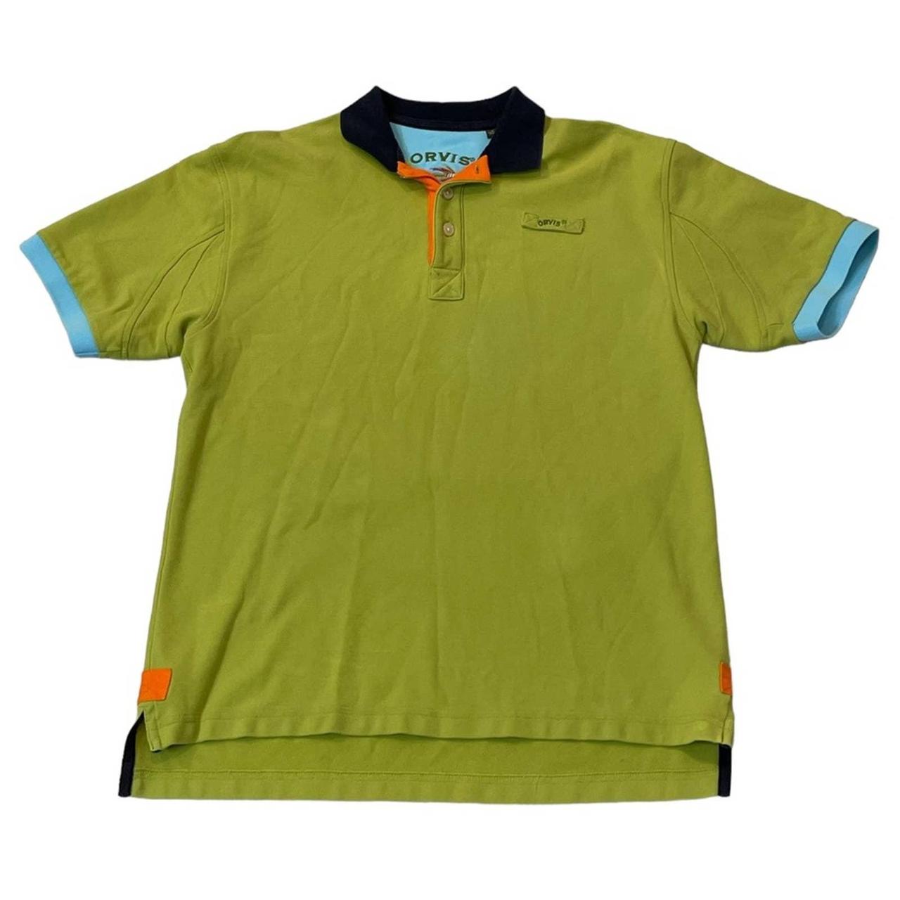 Orvis Fly Fishing Polo Shirt Mens Heavy Knit Lime - Depop