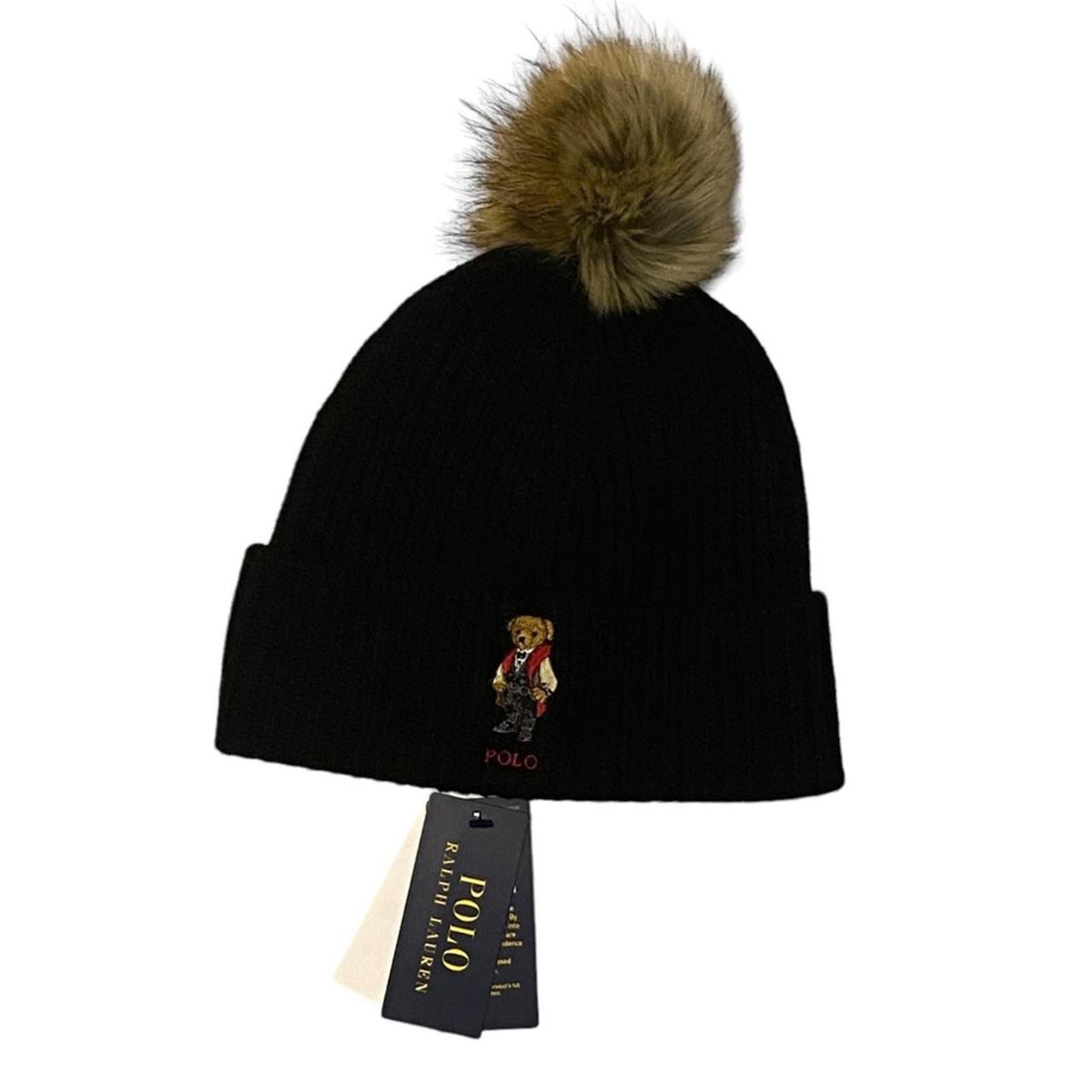 Polo bear pom top pom hat