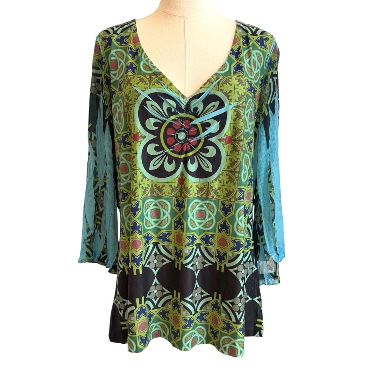 Source Unknown Women's Blouse - Green - XL – One … - image 1