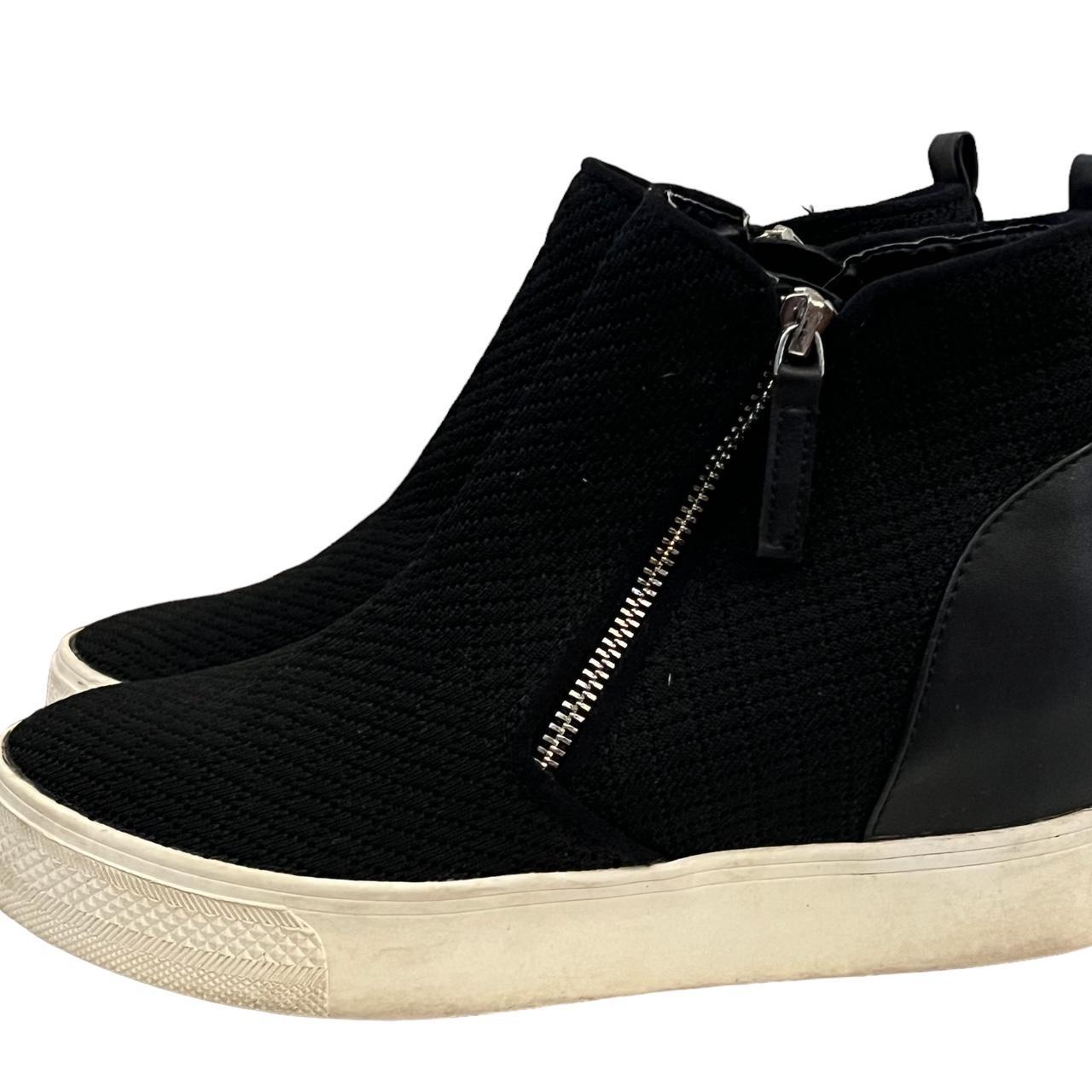 Steve madden black wedge sneakers online