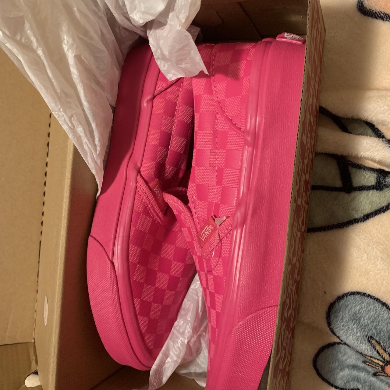 Vans Slip On Pink Checkered Vans Pink Checkered Slip On's Never Worn