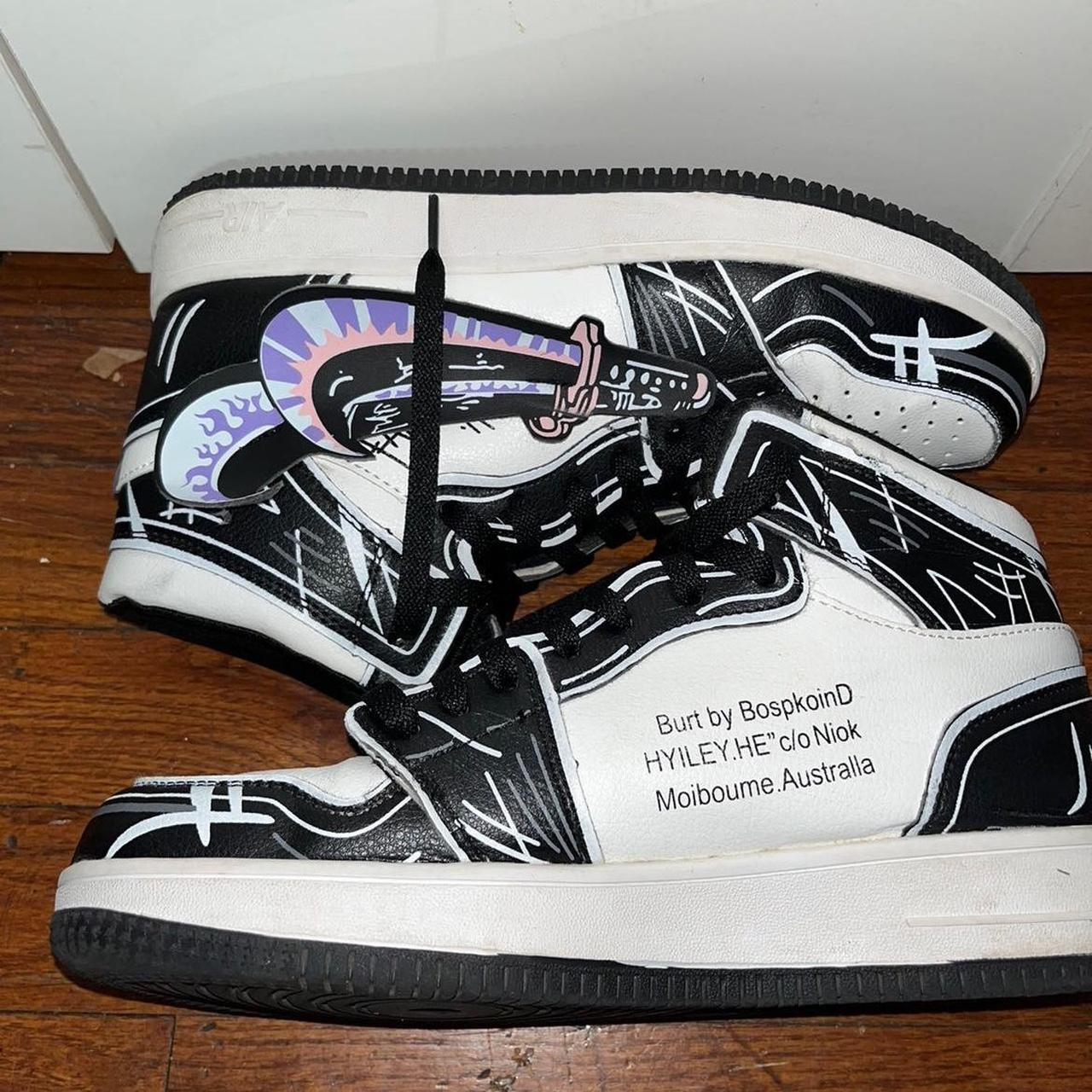 Custom One of One Nike SB Air Jordan Retro 1 with - Depop