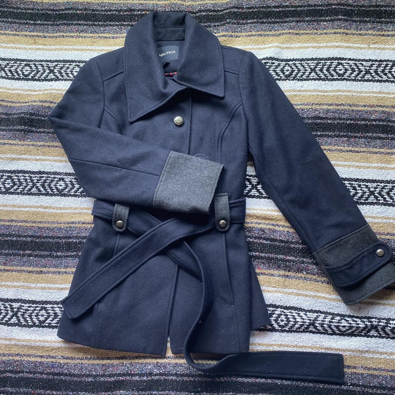 Nautica Contrast Cuff Peacoat Size: M.... - Depop