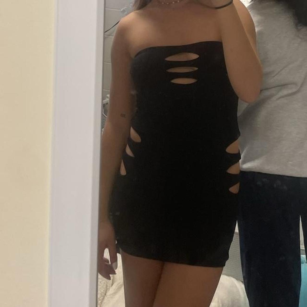 Edikted Black Cut Out Mini Dress So Cute Size Depop