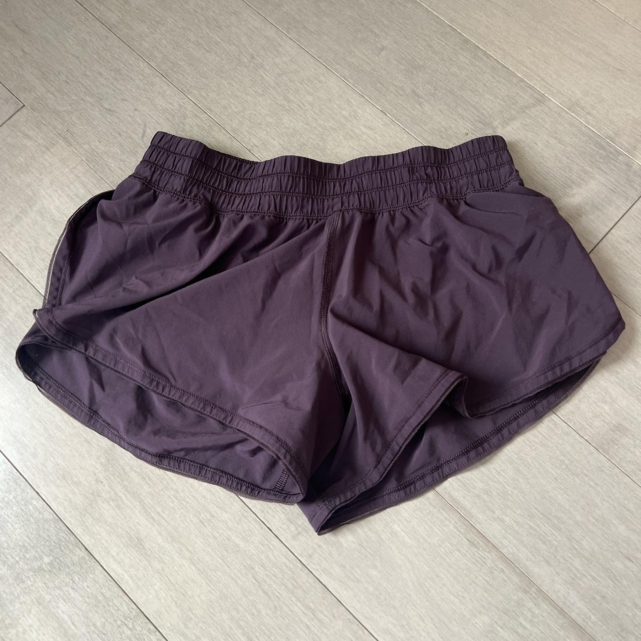 Lululemon purple shorts with open flap sides Pretty... - Depop