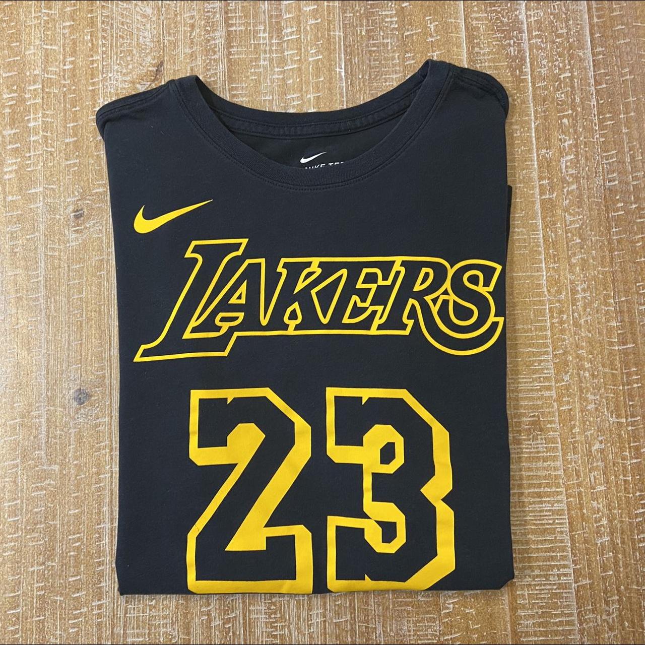 Nike Mens Yellow Los Angeles Lakers Lebron James 23 Basketball NBA