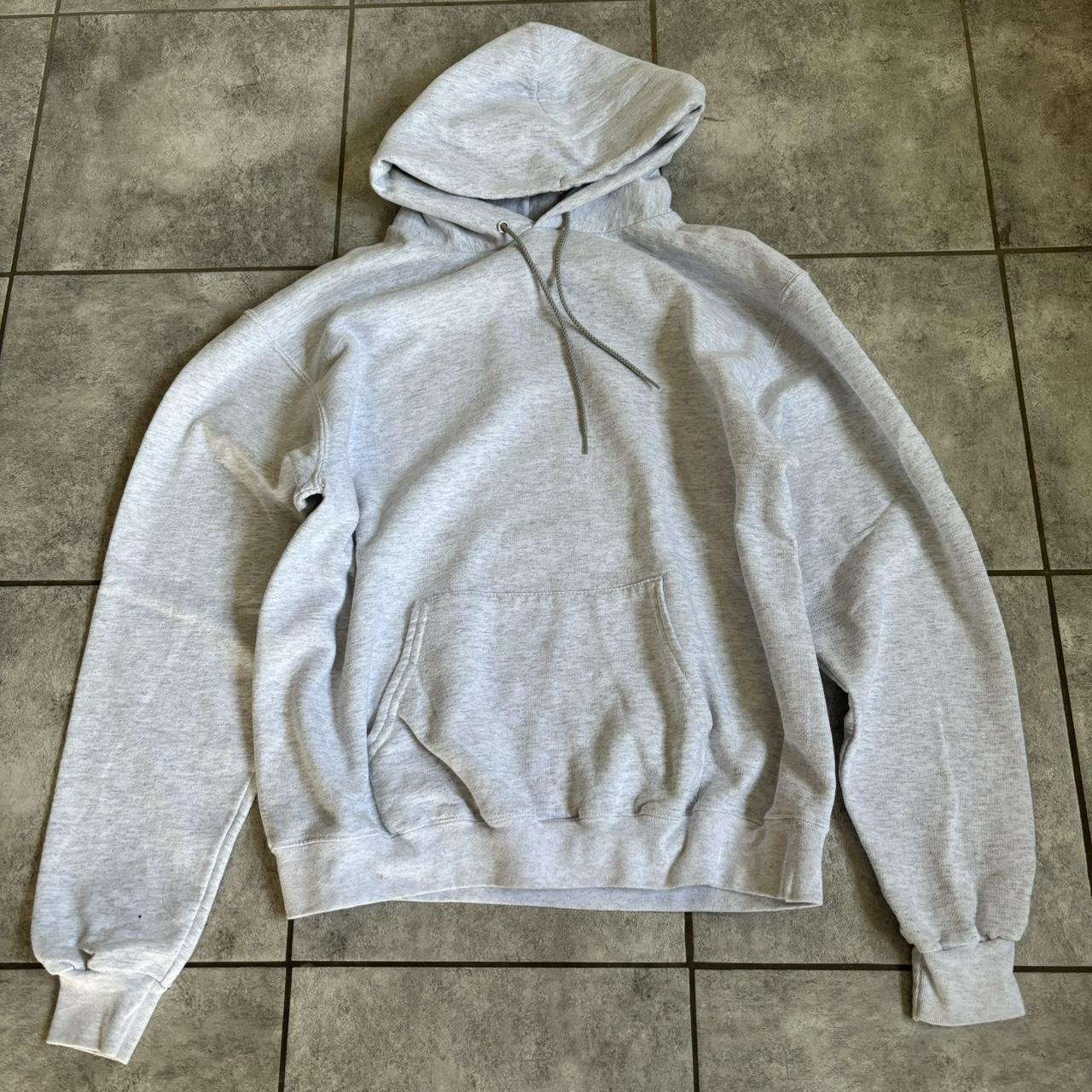 Vintage champion hoodie blank White Size... - Depop