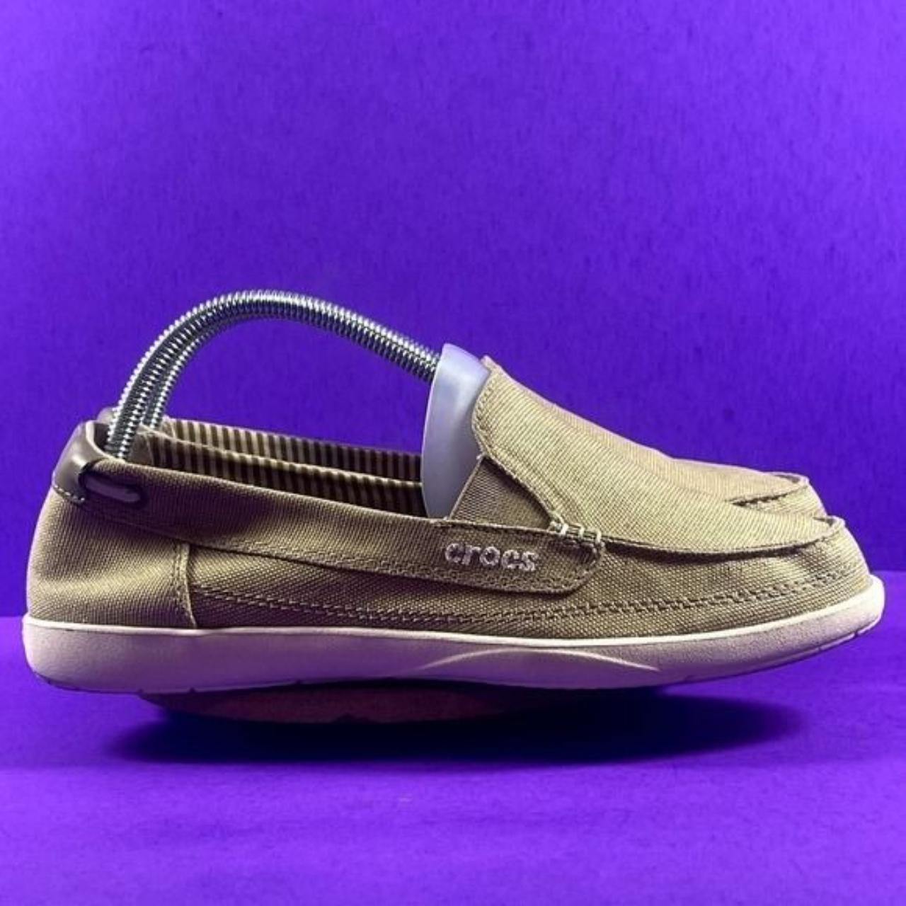 Crocs Women s Tan Walu 14391 Canvas Loafer Boat Shoe. Depop