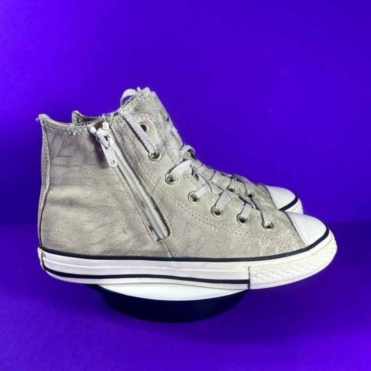 Ladies silver converse trainers best sale