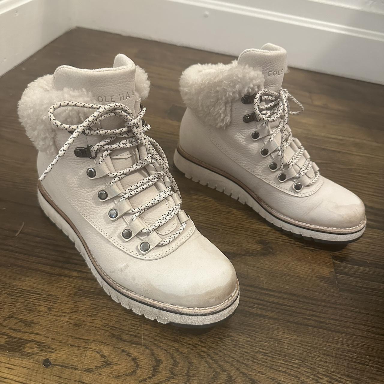 Cole haan white fashion boots