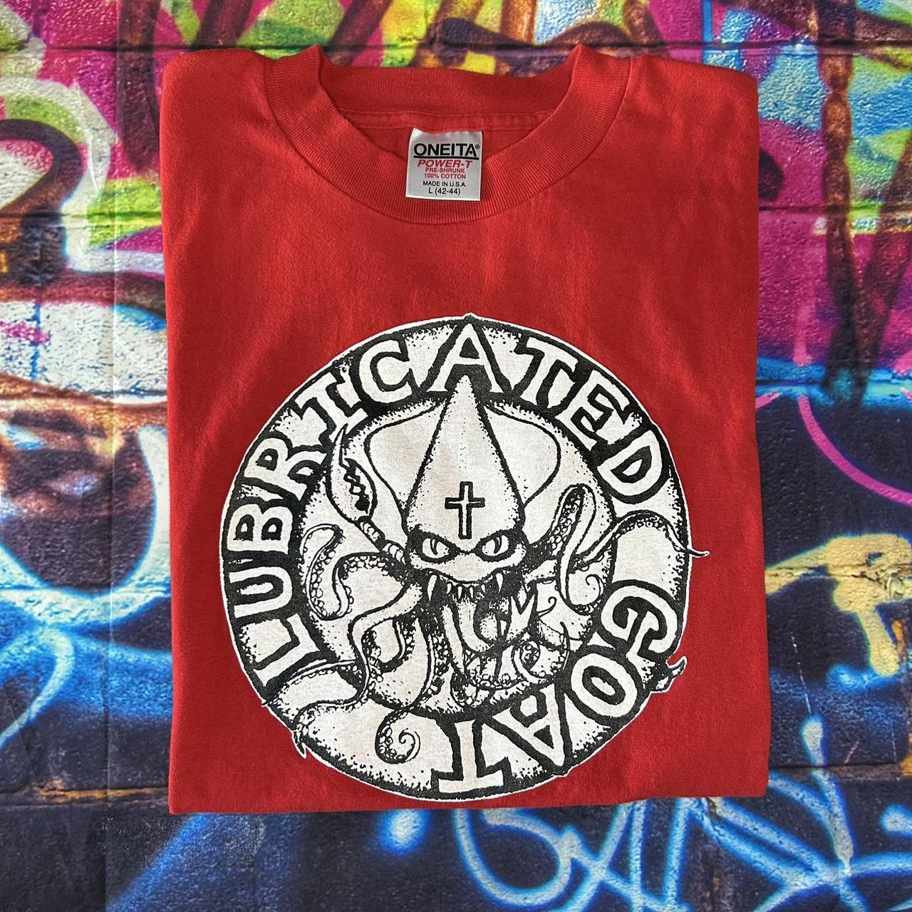 LUBRICATED GOAT vintage 90s band t-shirt post punk | Depop
