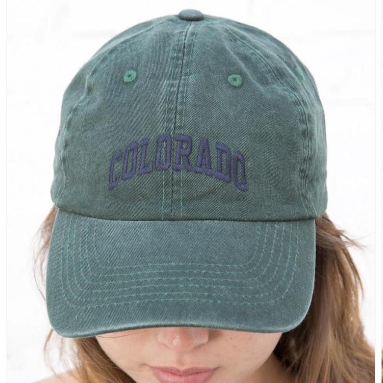 Brandy Melville Women's Green and Navy Hat