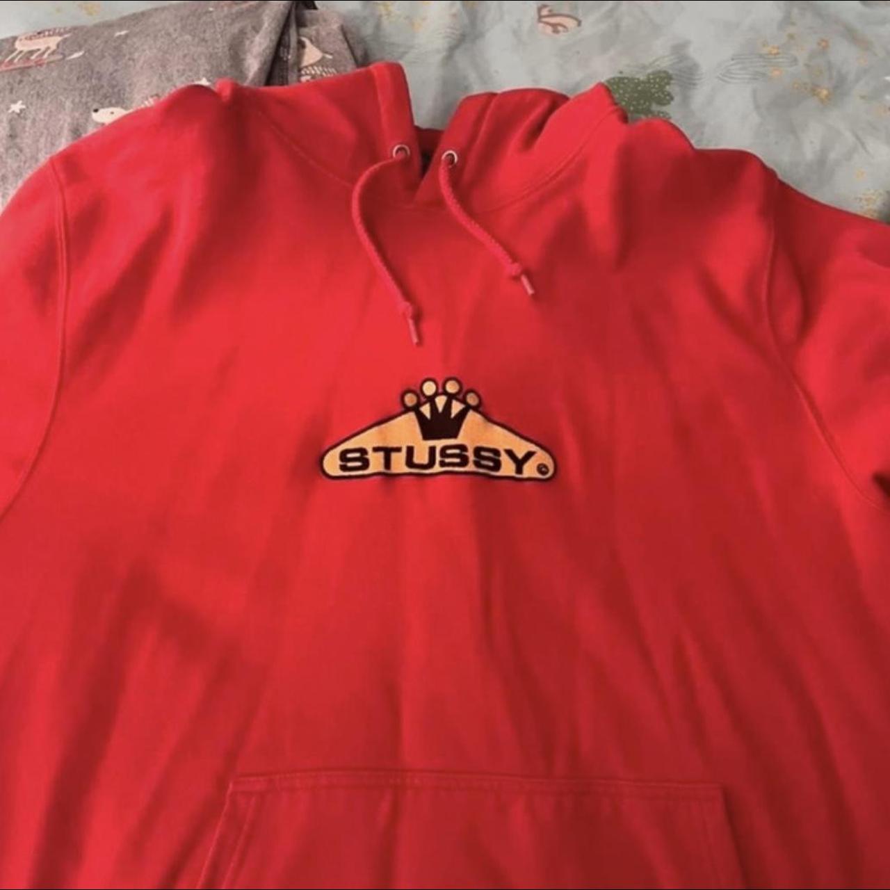Stussy s red hoodie Clearance