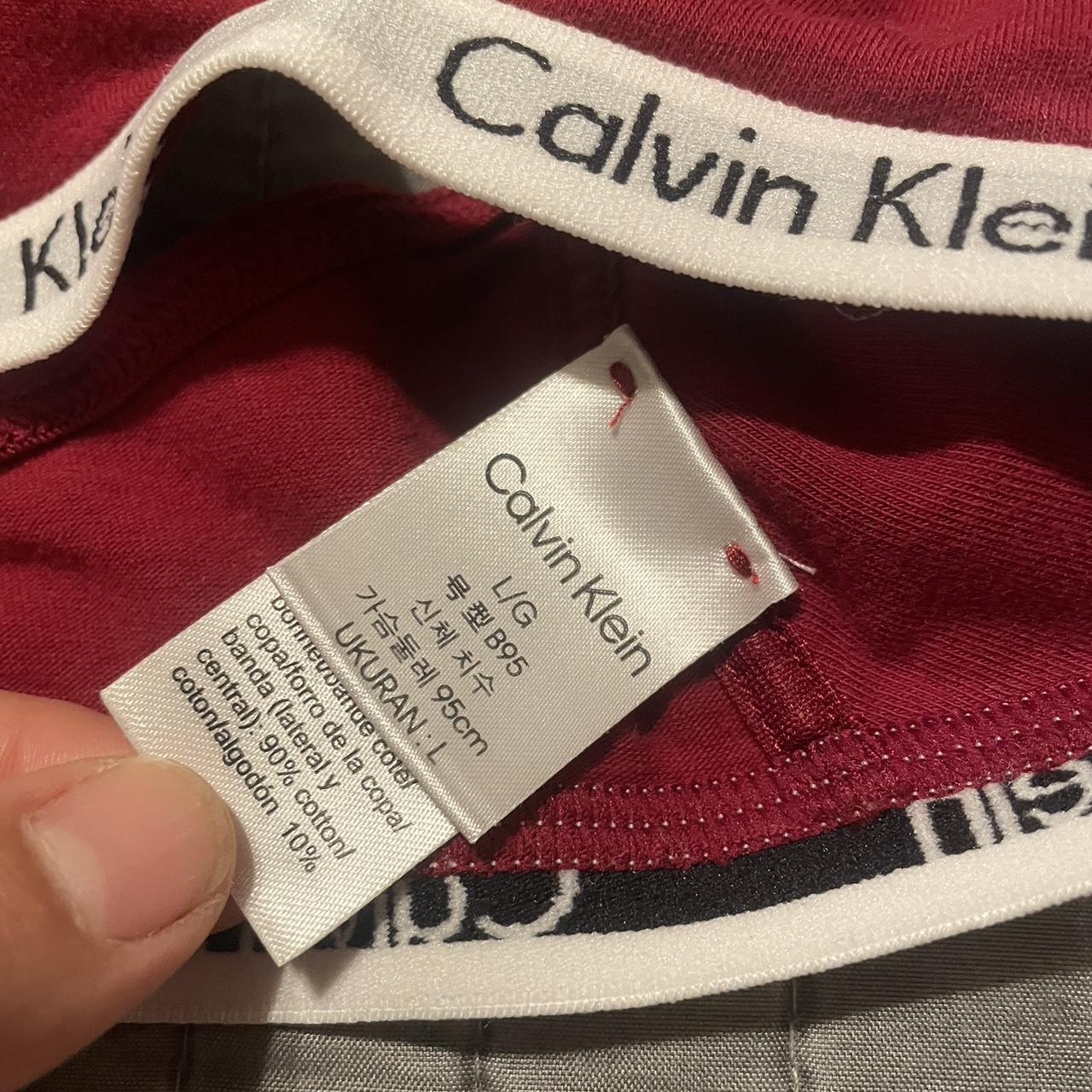 Calvin Klein Womens Red Bra Depop 0014