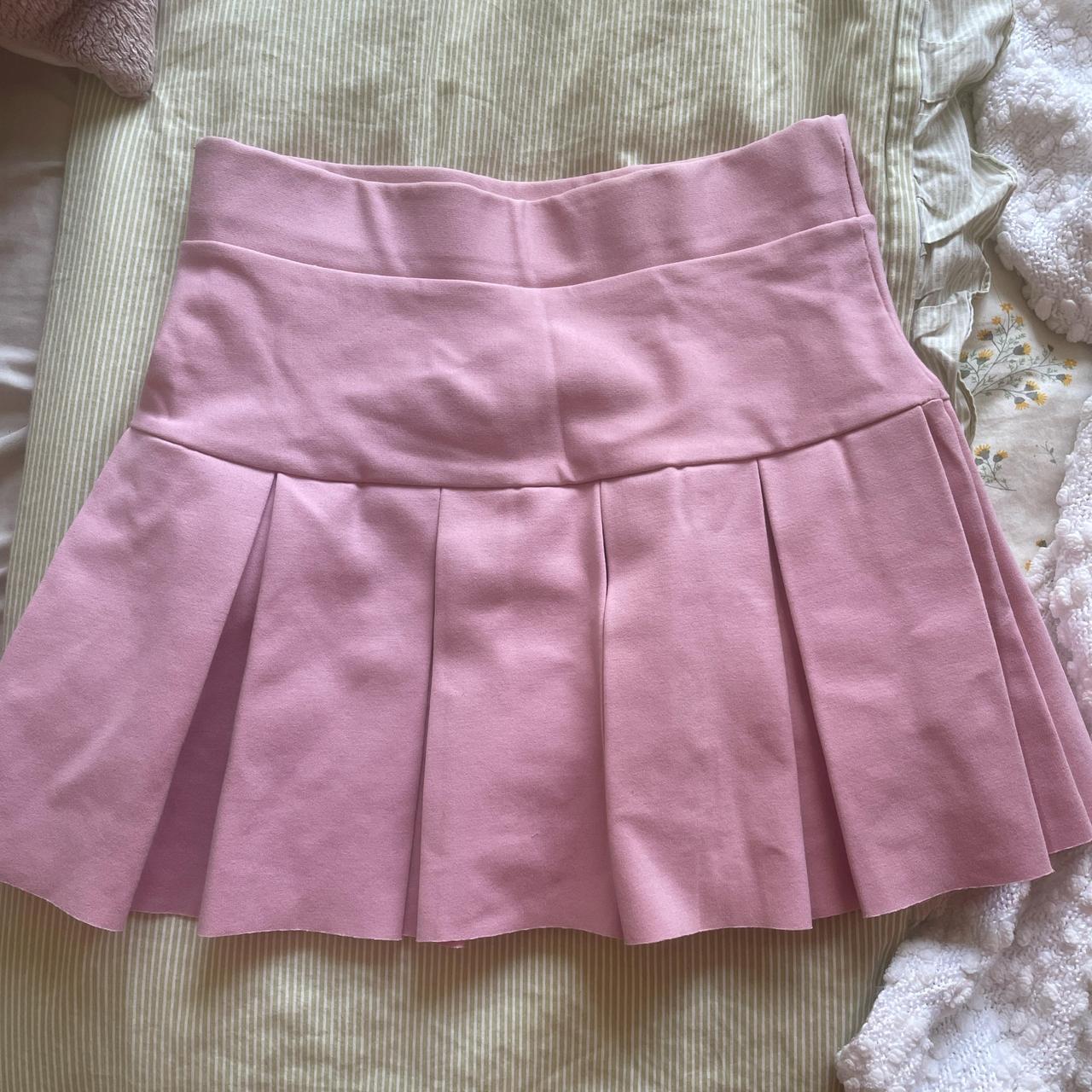 Pink pleated skirt papaya cute for school or any. Depop