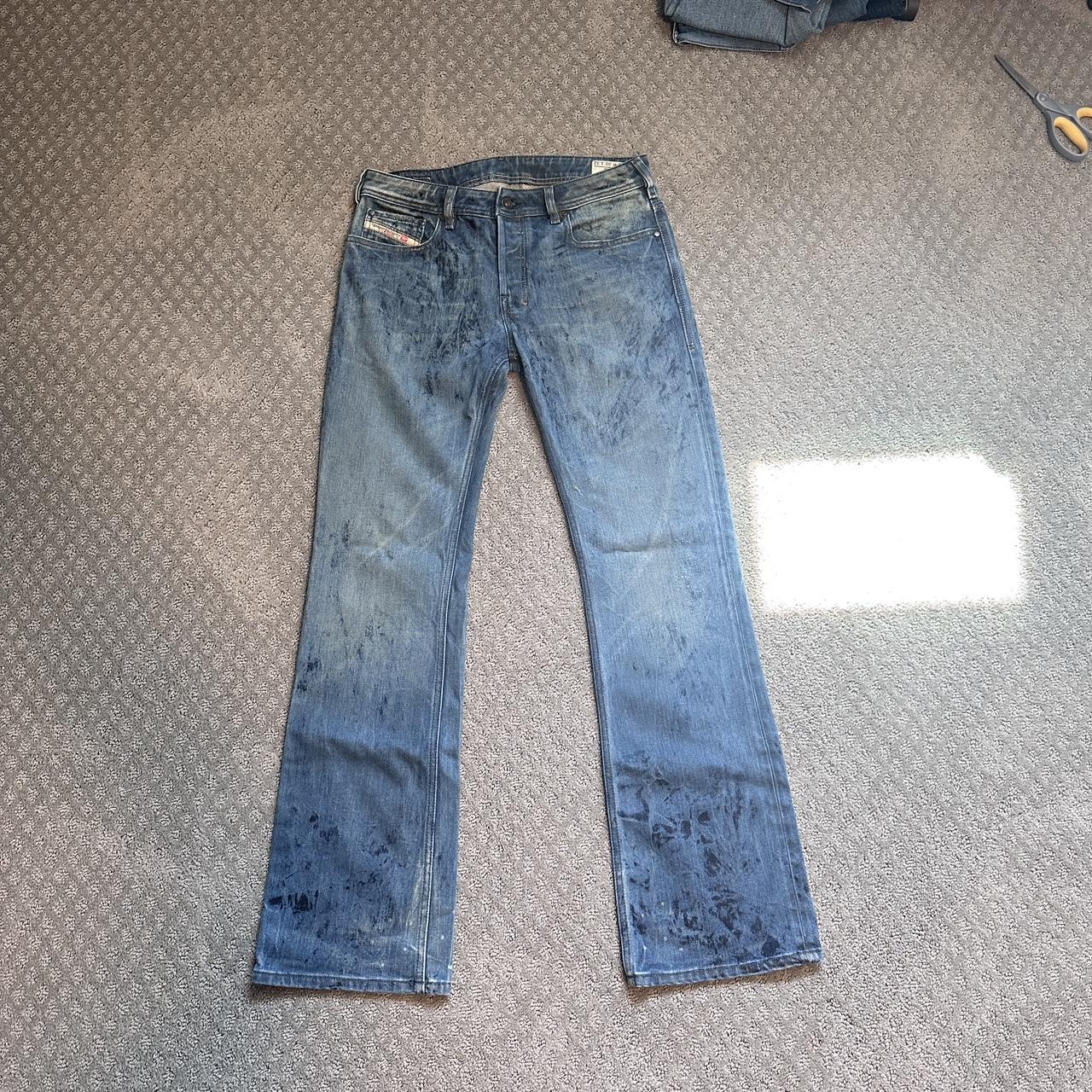 Very nice vintage dye stain diesel jeans flared out... Depop