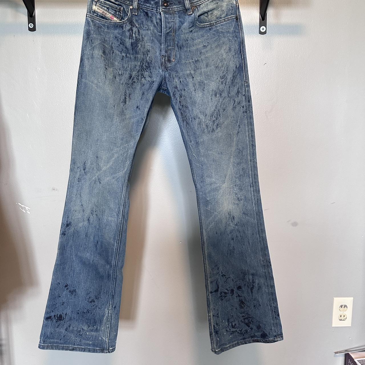 Very nice vintage dye stain diesel jeans flared out... Depop