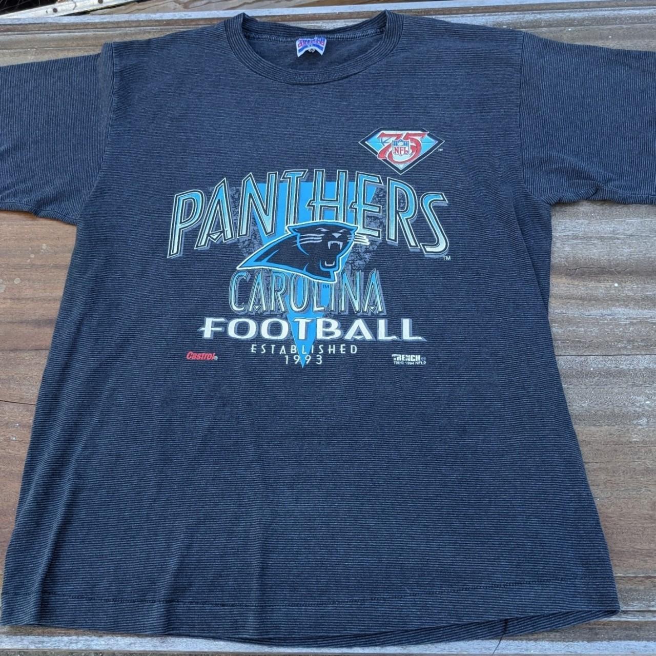 Vintage Carolina Panthers Shirt Men's XL 1993 Trench - Depop