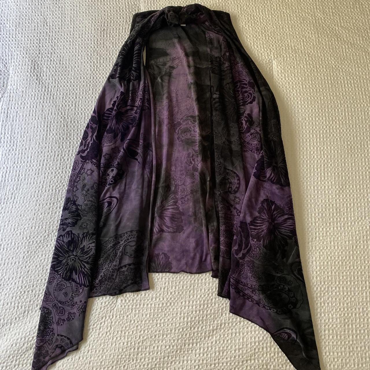 Women's Purple and Black Gilet | Depop