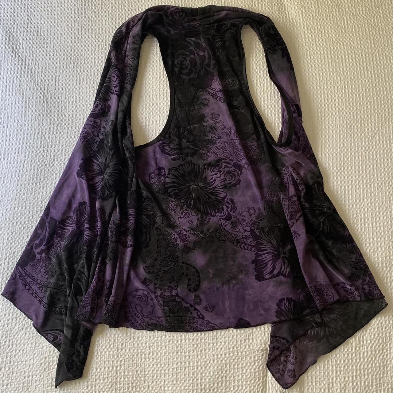 Women's Purple and Black Gilet | Depop