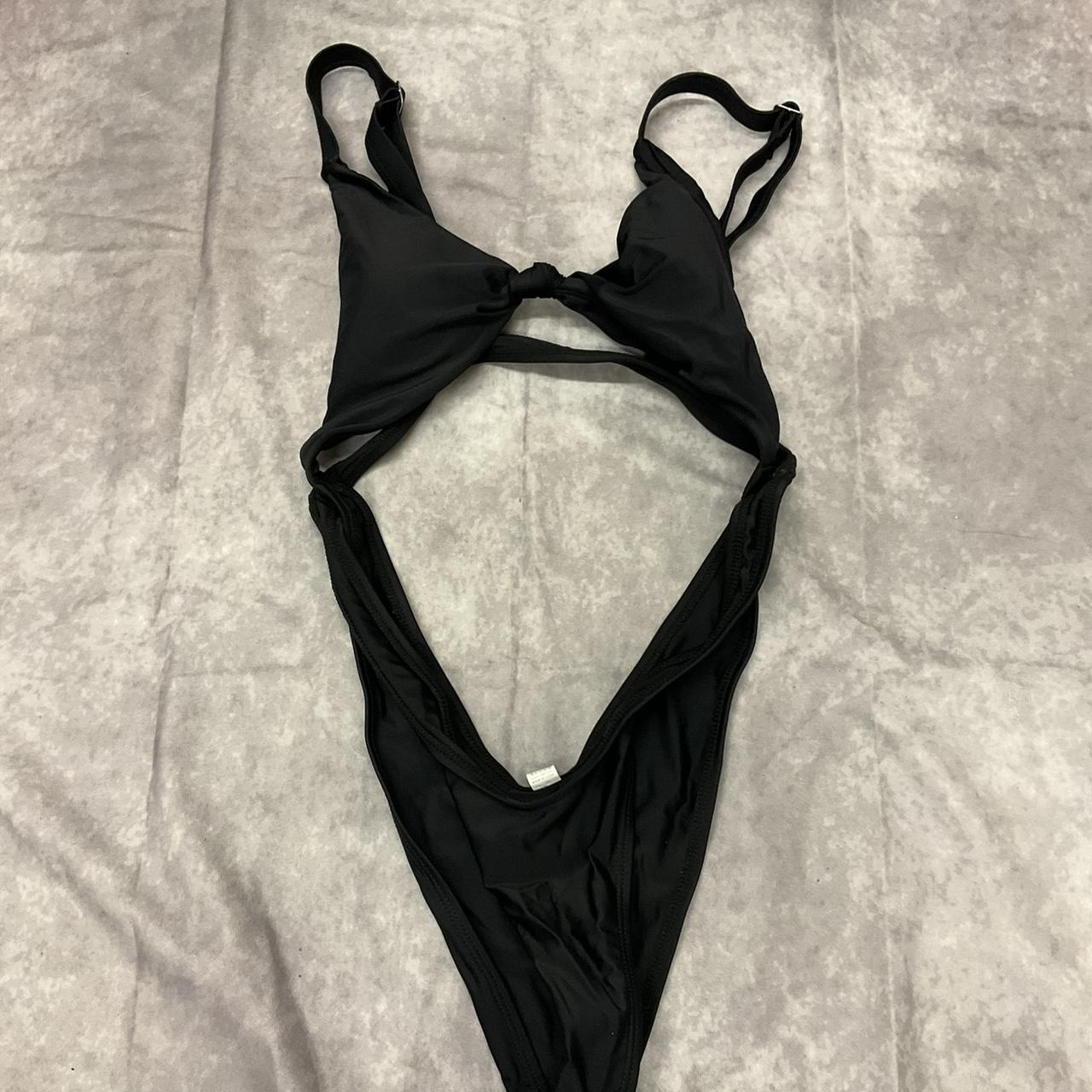 Black one piece bikini #swimsuit - Depop