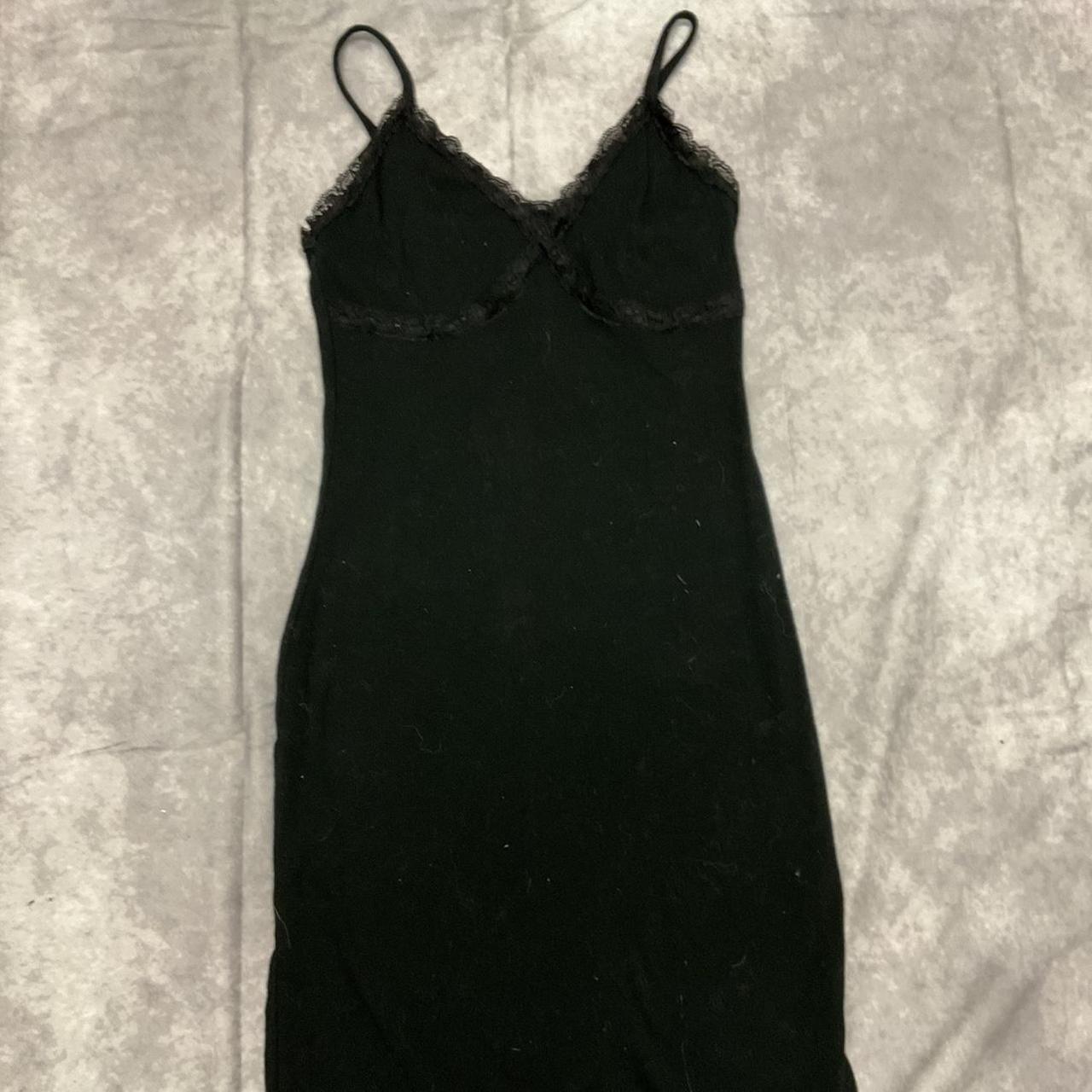 Short black cotton dress - Depop