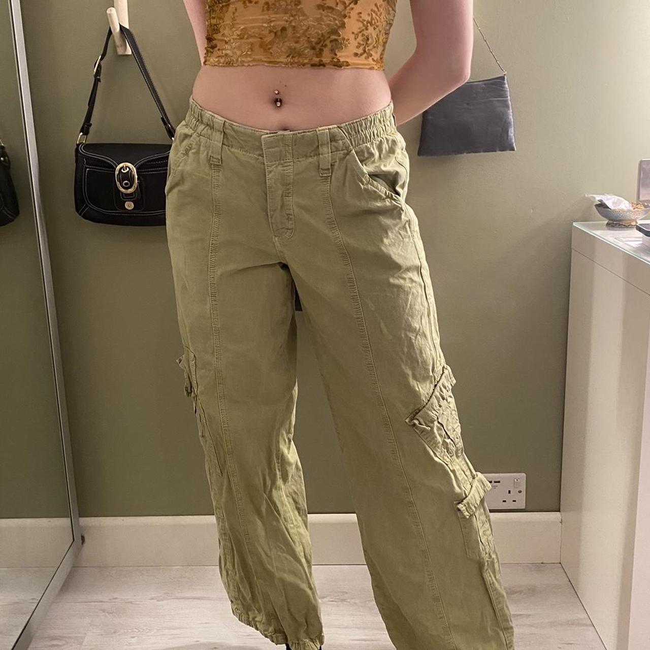 Urban Outfitters Women's Green Trousers | Depop