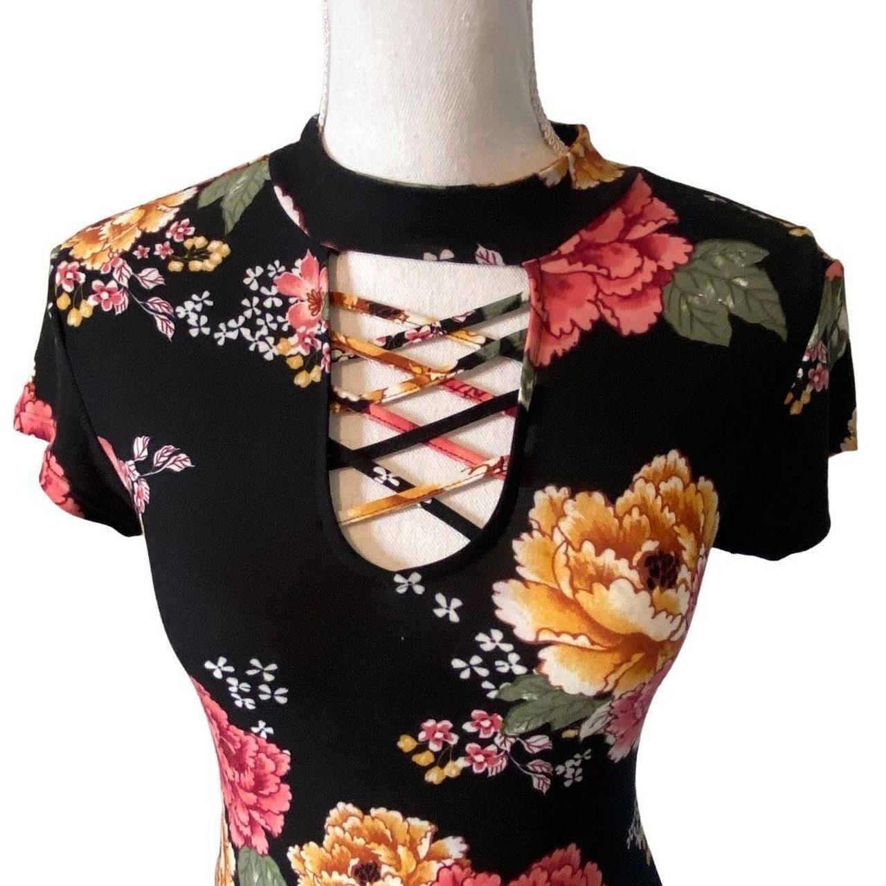 KTQUZCLF Women Body Suits, Vintage Floral Flowers Bodysuit, Long