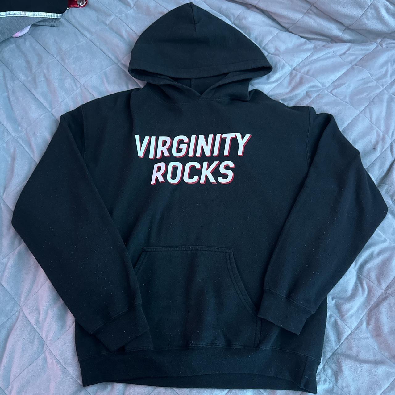 Virginity rocks black store hoodie